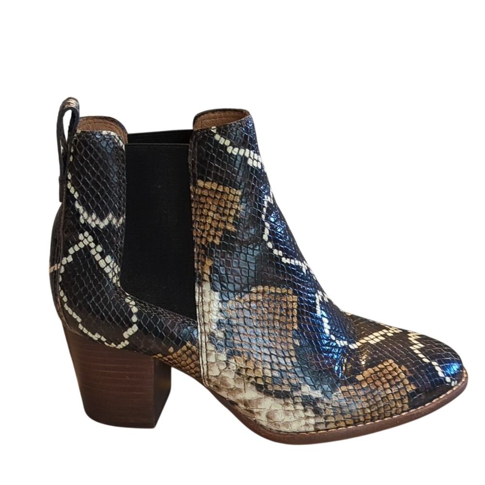 Madewell Style AA184 The Regan Boot in Snake Embossed Leather Women's Size 5.5 - Picture 3 of 11